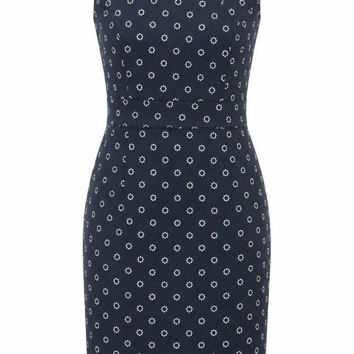 Laura Ashley Women’s Black Polka Dot Sleeveless Sheath Dress UK 12