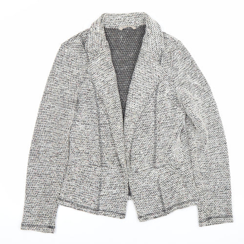 Marks and Spencer Womens Grey Bouclé Blazer Jacket Size 12