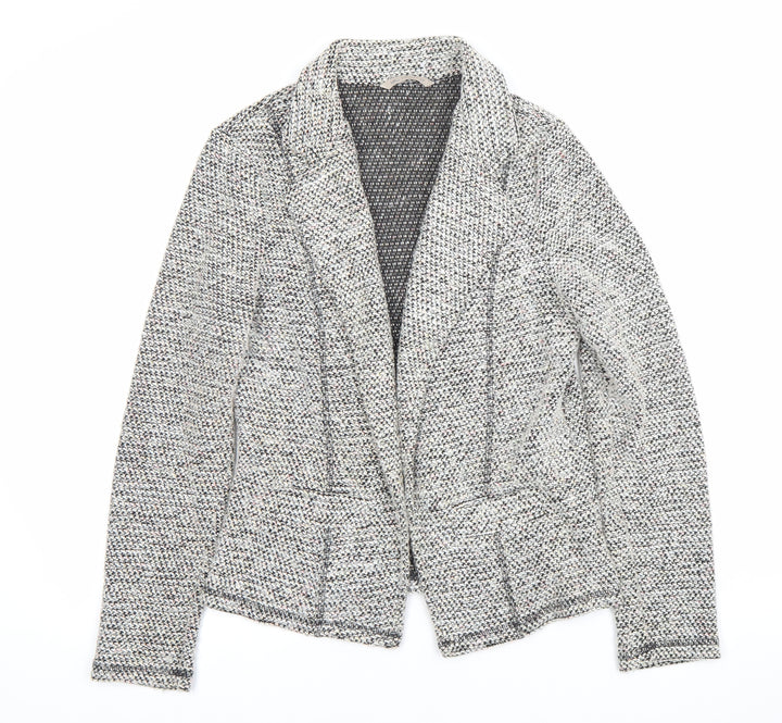 Marks and Spencer Womens Grey Bouclé Blazer Jacket Size 12