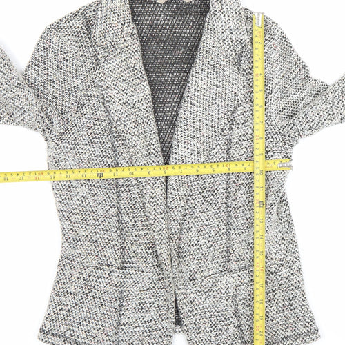Marks and Spencer Womens Grey Bouclé Blazer Jacket Size 12