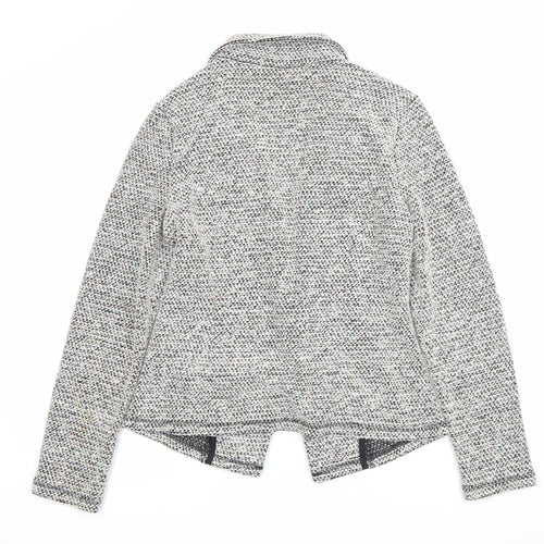 Marks and Spencer Womens Grey Bouclé Blazer Jacket Size 12