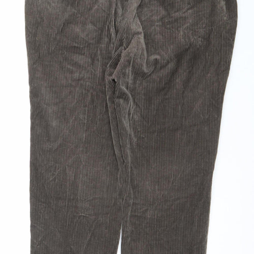 Marks and Spencer Men's Brown Corduroy Regular Fit Trousers 42x29