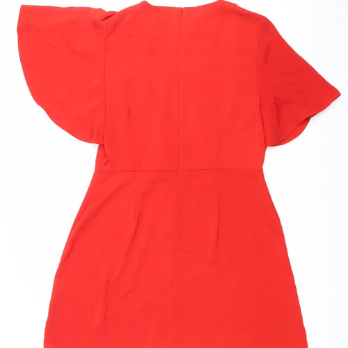 Warehouse Women Red Size 16 Sweetheart Bodycon Dress