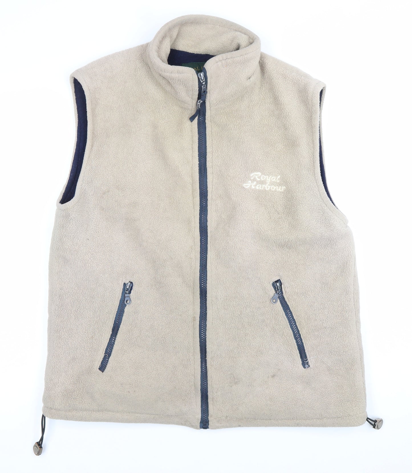 Royal Harbour Men’s Beige Fleece Waistcoat Bodywarmer Size S