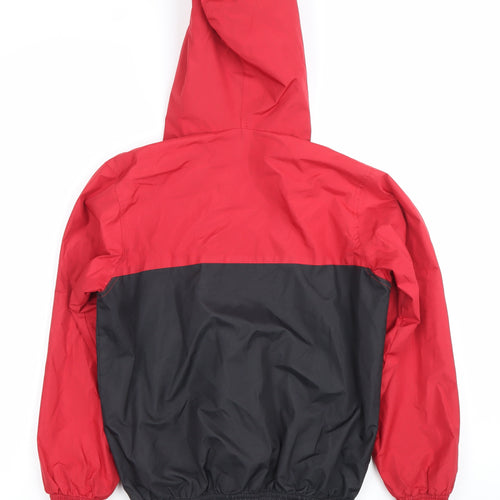 Manchester United Boys Red Black Windbreaker Jacket 10-11 Years Hooded