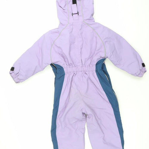 Spotty Otter Unisex Toddler Purple & Blue Snowsuit Age 4 Ski Hooded