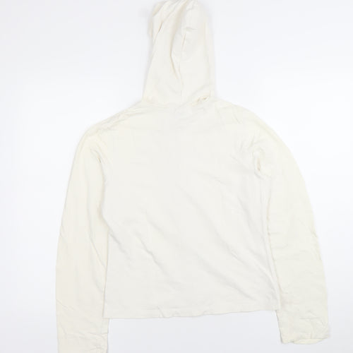 GAP Womens White 2XL Full Zip Hoodie Cotton Stretch Casual