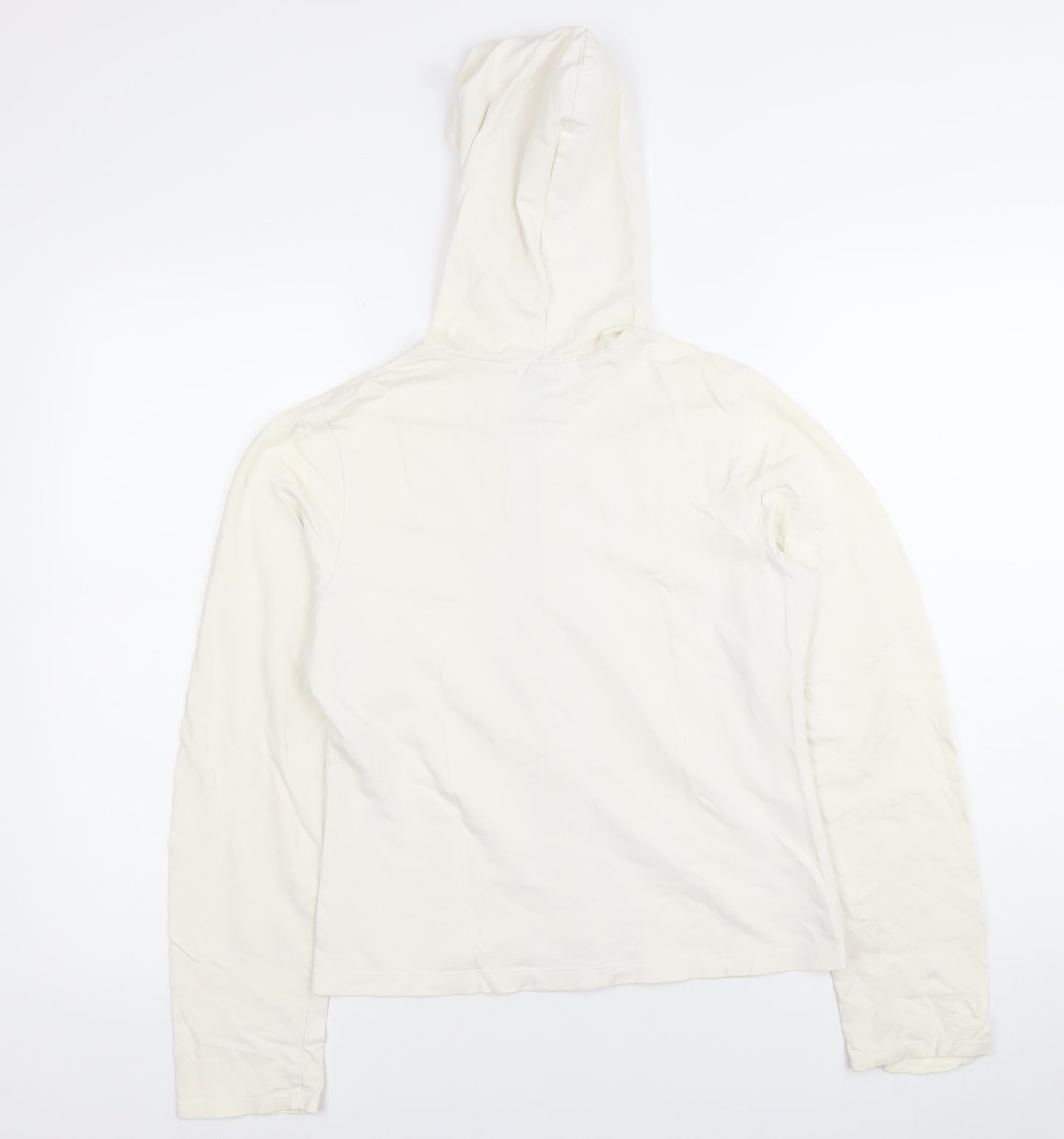 GAP Womens White 2XL Full Zip Hoodie Cotton Stretch Casual