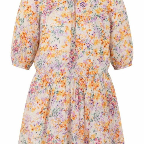 H&M Women’s Multicoloured Floral Skater Dress XS Puff Sleeve