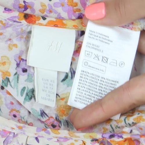 H&M Women’s Multicoloured Floral Skater Dress XS Puff Sleeve