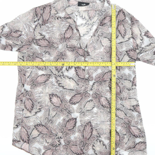 Wallis Women’s Multicoloured Paisley 3/4 Sleeve Blouse Size 14
