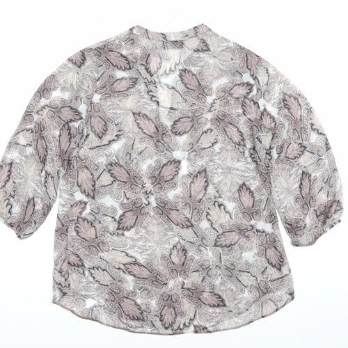 Wallis Women’s Multicoloured Paisley 3/4 Sleeve Blouse Size 14