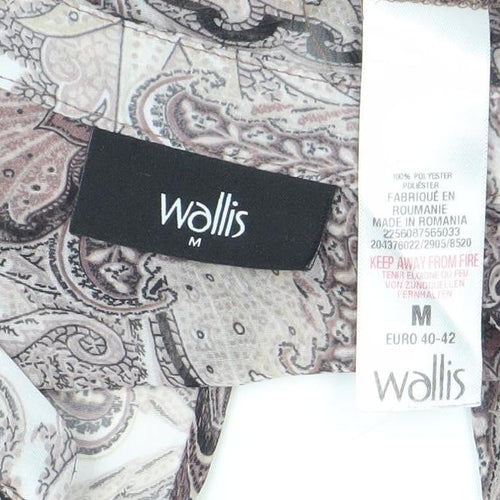 Wallis Women’s Multicoloured Paisley 3/4 Sleeve Blouse Size 14