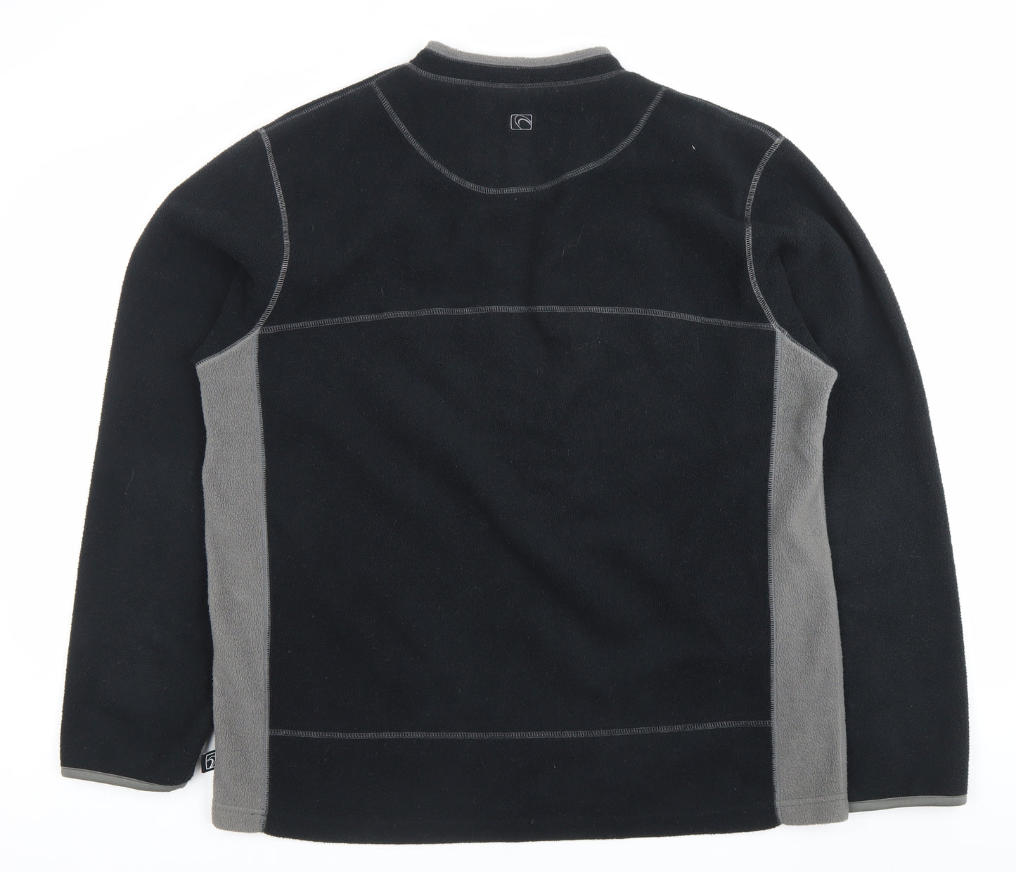 Campri Men’s Black XL Fleece Pullover Sweatshirt V-Neck Outdoor