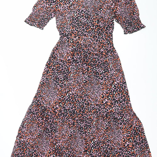Marks and Spencer Womens Multicoloured Size 6 A-Line Midi Dress