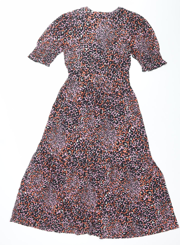 Marks and Spencer Womens Multicoloured Size 6 A-Line Midi Dress