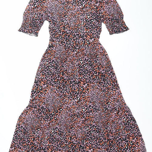 Marks and Spencer Womens Multicoloured Size 6 A-Line Midi Dress