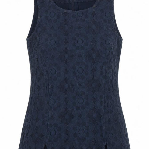 Banana Republic Womens Blue Lace Sleeveless Blouse Size 12