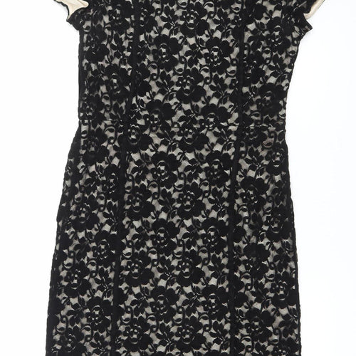 Laura Ashley Women’s Black Lace Sheath Dress UK 10 Formal Party Wedding