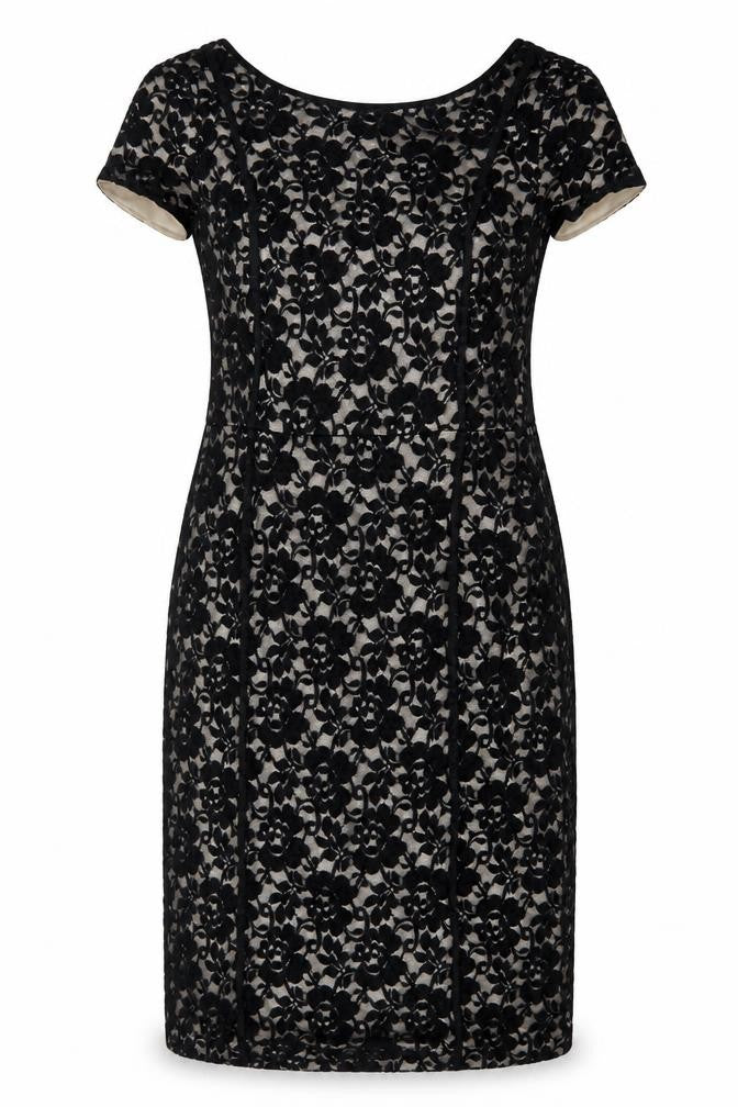 Laura Ashley Women’s Black Lace Sheath Dress UK 10 Formal Party Wedding
