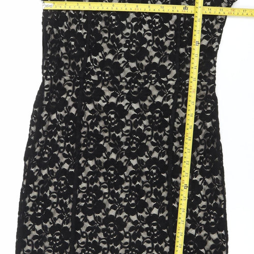 Laura Ashley Women’s Black Lace Sheath Dress UK 10 Formal Party Wedding