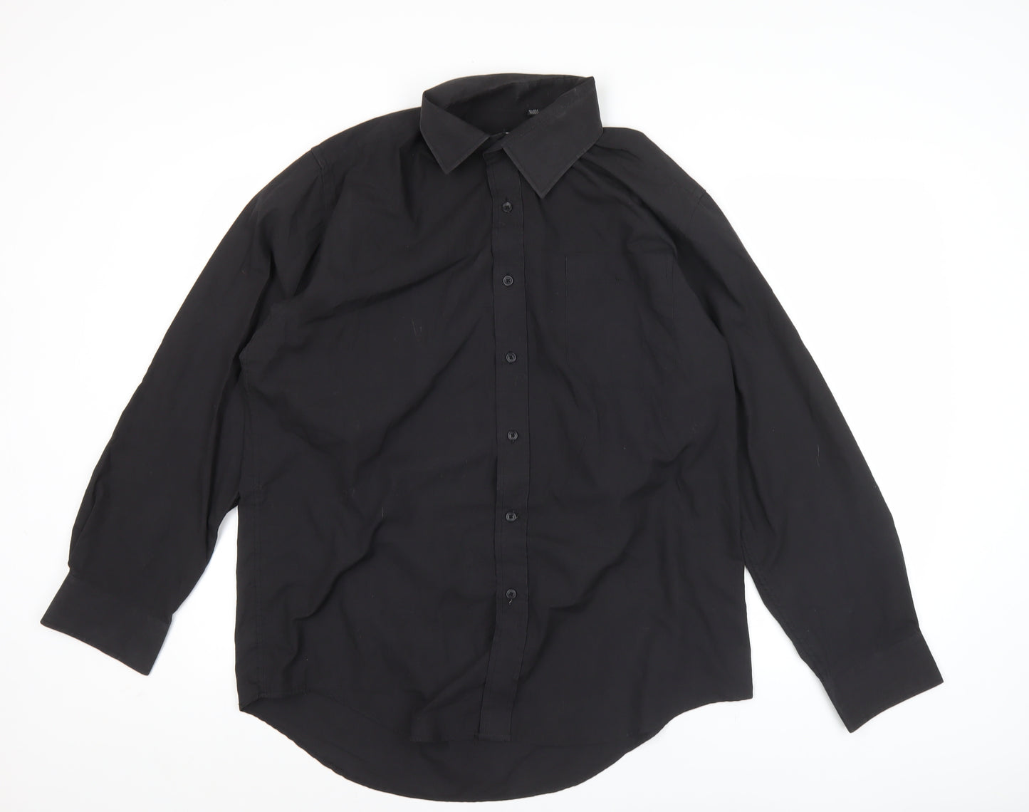 Hutson Harbour Men’s Black 16.5/42 Long Sleeve Button-Up Shirt