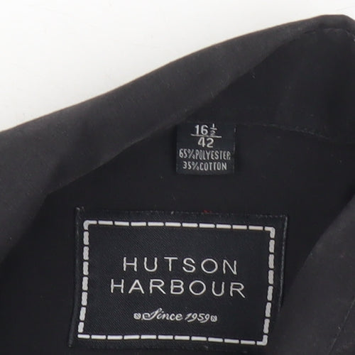 Hutson Harbour Men’s Black 16.5/42 Long Sleeve Button-Up Shirt