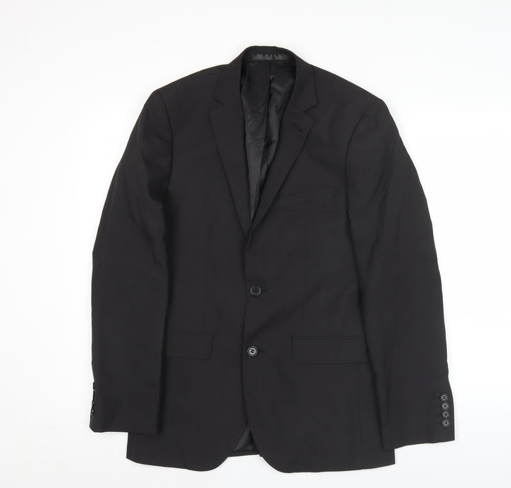 Cedar Wood State Men’s Black 36R Regular Fit Blazer Jacket