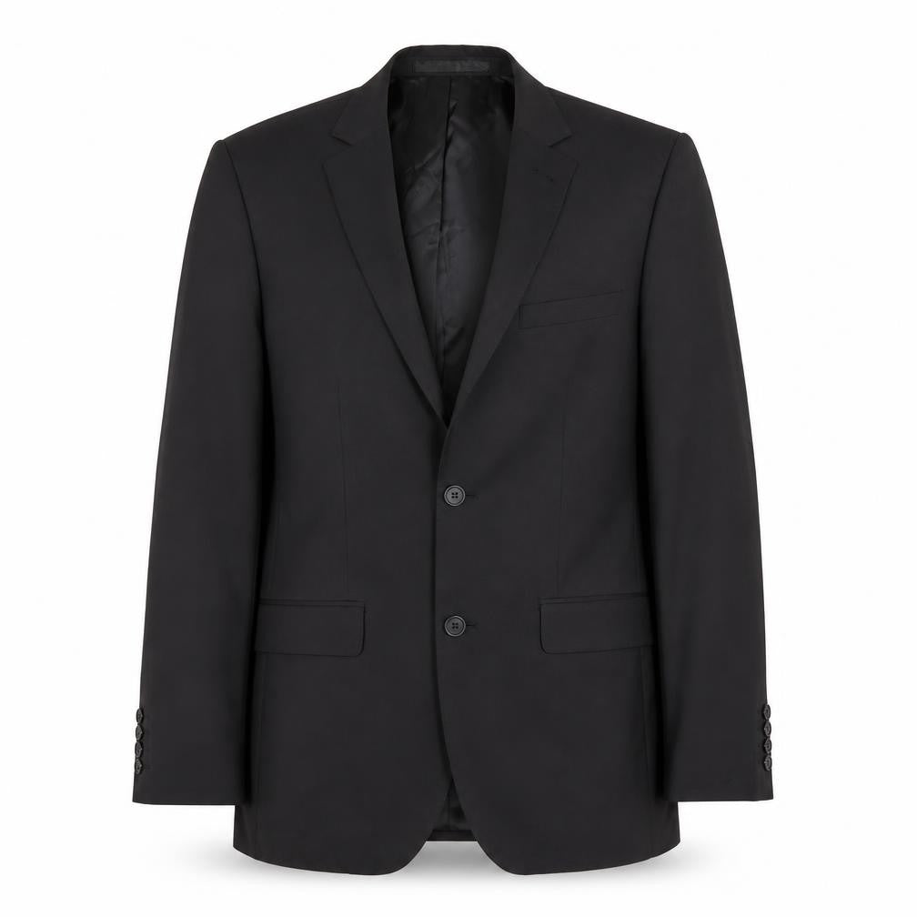 Front view of Cedarwood State Men’s Black 36R Regular Fit Blazer Jacket