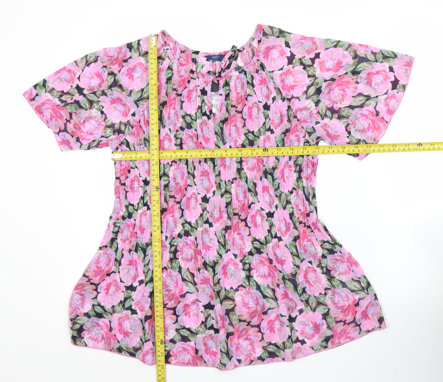 Cotton Traders Womens Multicoloured Floral Tunic Blouse Size 10