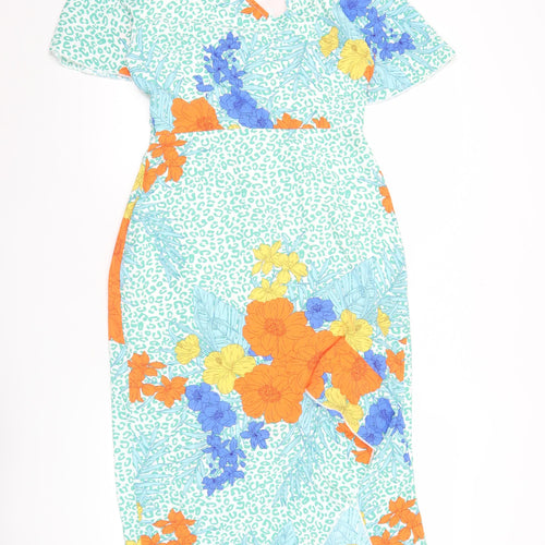 Girl In Mind Women’s Multicoloured Floral Bodycon Dress Size 10