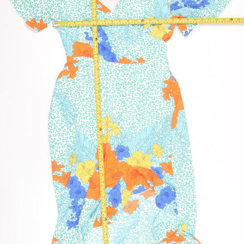 Girl In Mind Women’s Multicoloured Floral Bodycon Dress Size 10