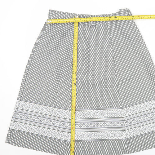 Marks and Spencer Women’s Grey A-Line Skirt Size 16 Polyester Knee Length Retro