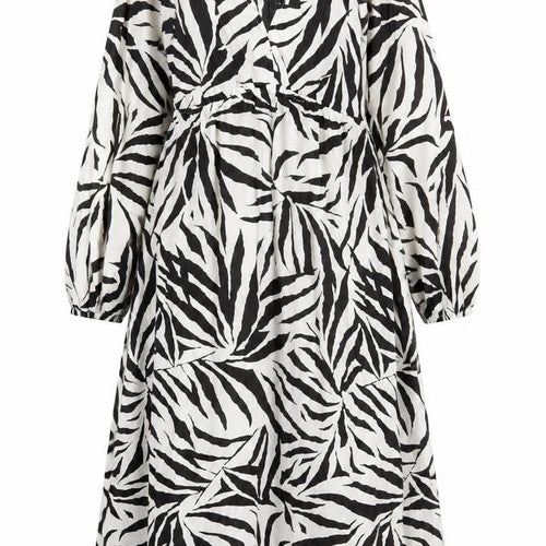 Marks and Spencer Women’s Black White Zebra Midi Shift Dress Size 12