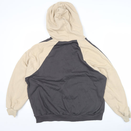 Dazy x StarSeries Men’s Beige Black Full Zip Hoodie M