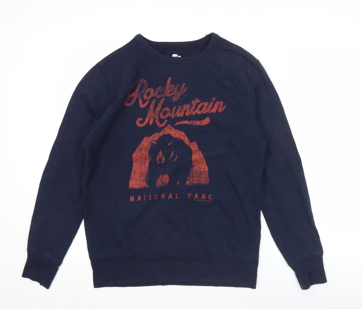 Creative Action Network Men’s Blue Small Pullover Sweatshirt Rocky Mountain