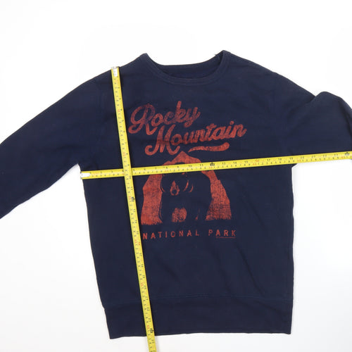 Creative Action Network Men’s Blue Small Pullover Sweatshirt Rocky Mountain