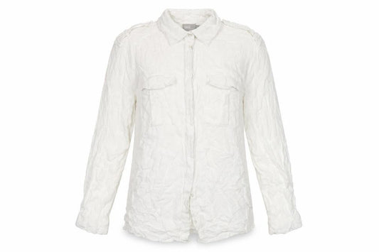 Front view of ASOS Women’s White, size UK 8, Long Sleeve Button-Up Shirt