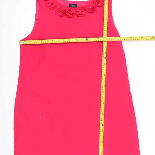 F&F Women’s Pink Shift Dress Size 14 Party Cocktail Sleeveless