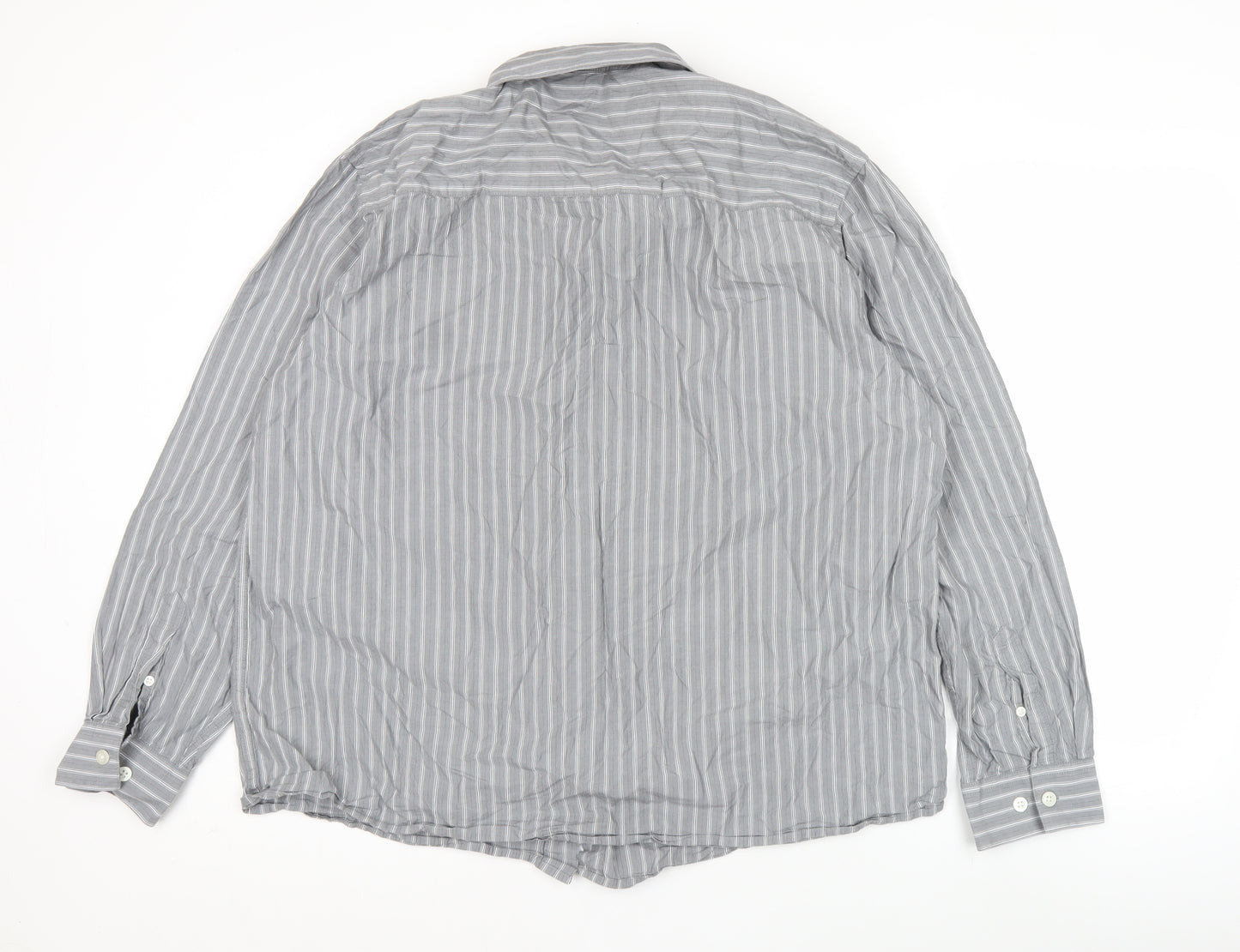 Clean Cut Copenhagen Men's Grey 2XL Striped Long Sleeve Casual Shirt
