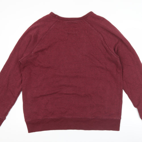 Easy Men’s XL Red Pullover Sweatshirt Track & Field Graphic Cotton Blend