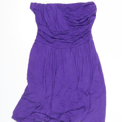 Topshop Petite Women’s Purple Strapless Party Dress Size 6