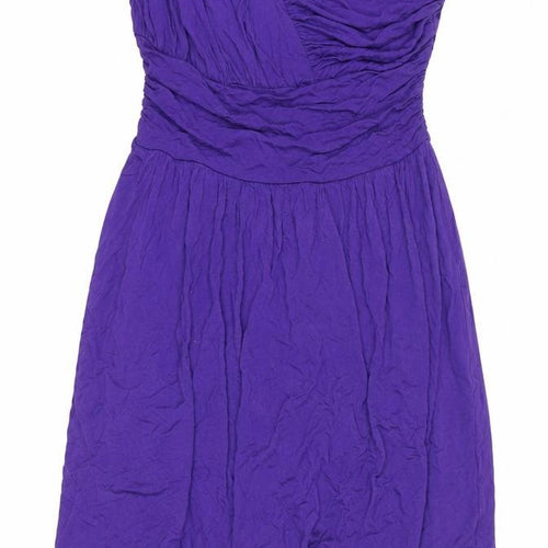 Topshop Petite Women’s Purple Strapless Party Dress Size 6