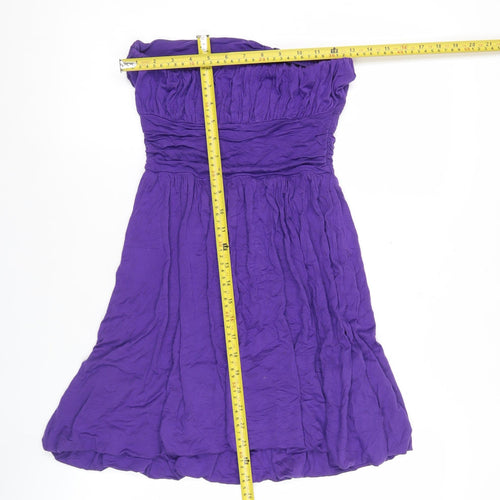 Topshop Petite Women’s Purple Strapless Party Dress Size 6