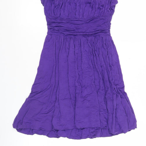 Topshop Petite Women’s Purple Strapless Party Dress Size 6