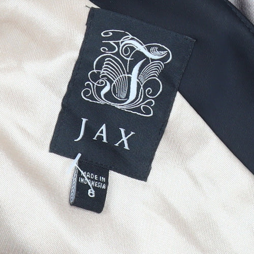 JAX Women’s Black Beige Sheath One Shoulder Cocktail Dress Size 8