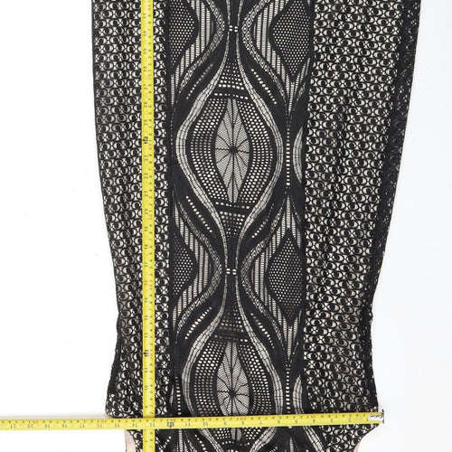 Wallis Women’s Black Lace Sheath Dress UK 10 Knee Length Party