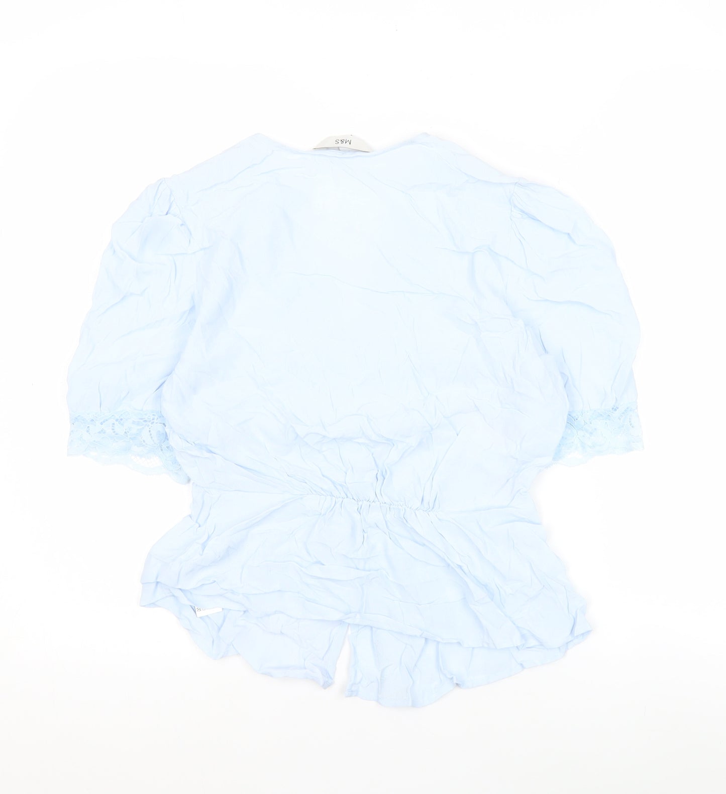Marks and Spencer Women Blue Size 6 Blouse Lace Button Tunic