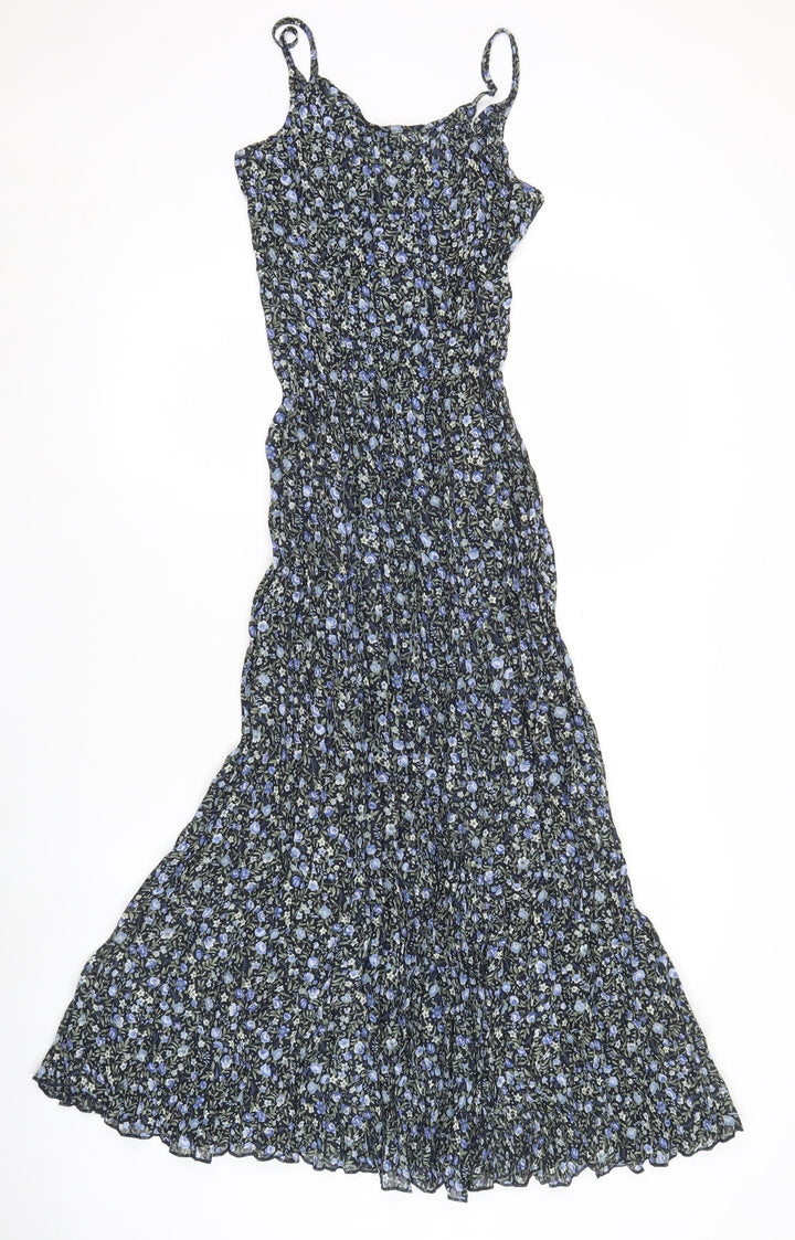 Marks and Spencer Womens Retro Floral Slip Midi Dress Size 8
