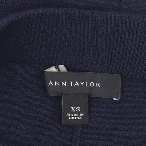 Ann Taylor Womens XS Black White Striped Pencil Skirt Workwear